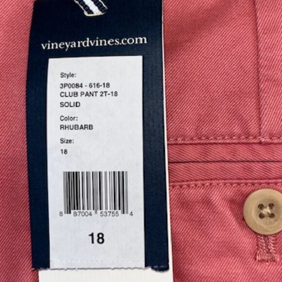 NWT-VINEYARD VINES | Boys' Size 18 Breaker Pants Khaki Chinos - Picture 6 of 13